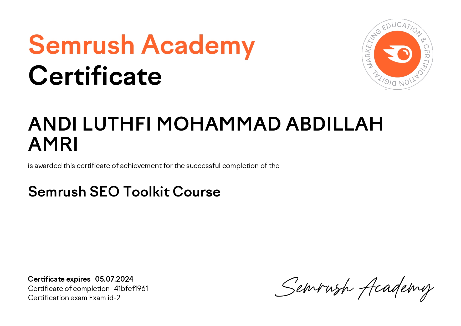 Semrush SEO Toolkit